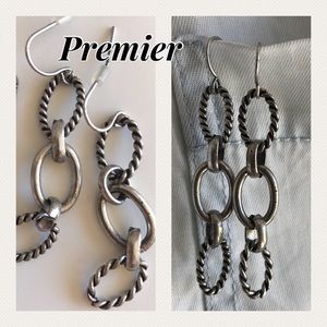 Premier Design dangle earrings silver link